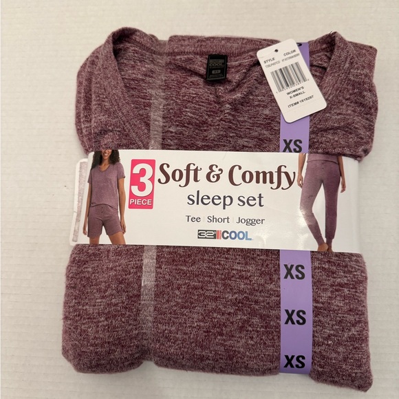 32 Degrees Other - 32 Degrees Women's 3-Piece Soft & Comfy Pajama Sleep Set in Heathered Mauve